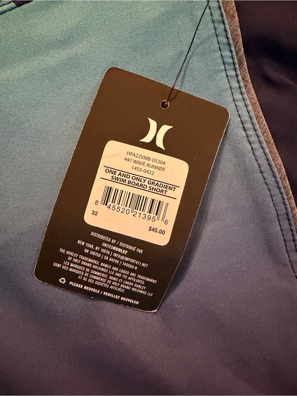 NWT Hurley One & Only Gradient Board Shorts Wave Runner Men’s 32